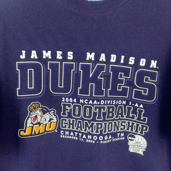 James Madison Dukes Champion NCAA Football Championship‎ T Shirt Mens L - Picture 4 of 7